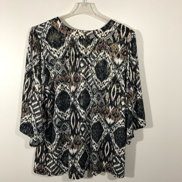 Dress Barn Abstract Print Blouse SZ 22/24 - Picture 6 of 8